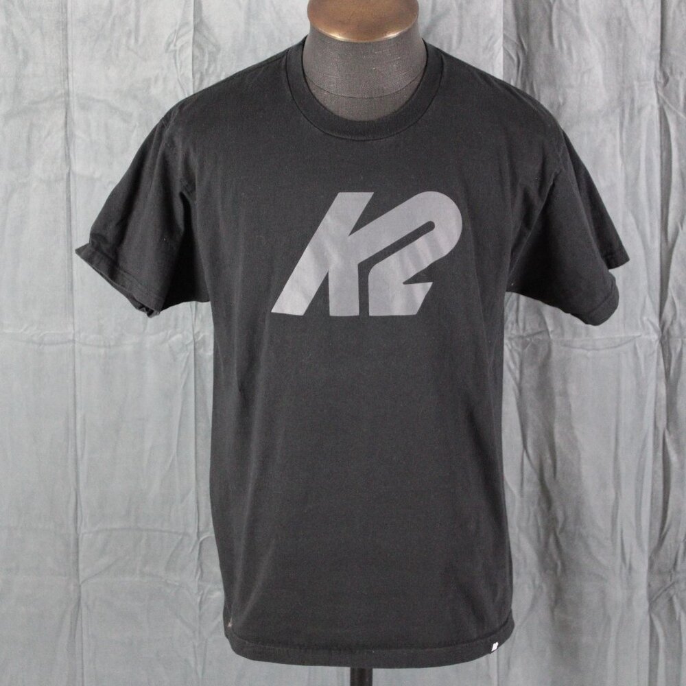 Snowboard Shirt - K2 Snowbards Black with Silver Logo - Men's Large